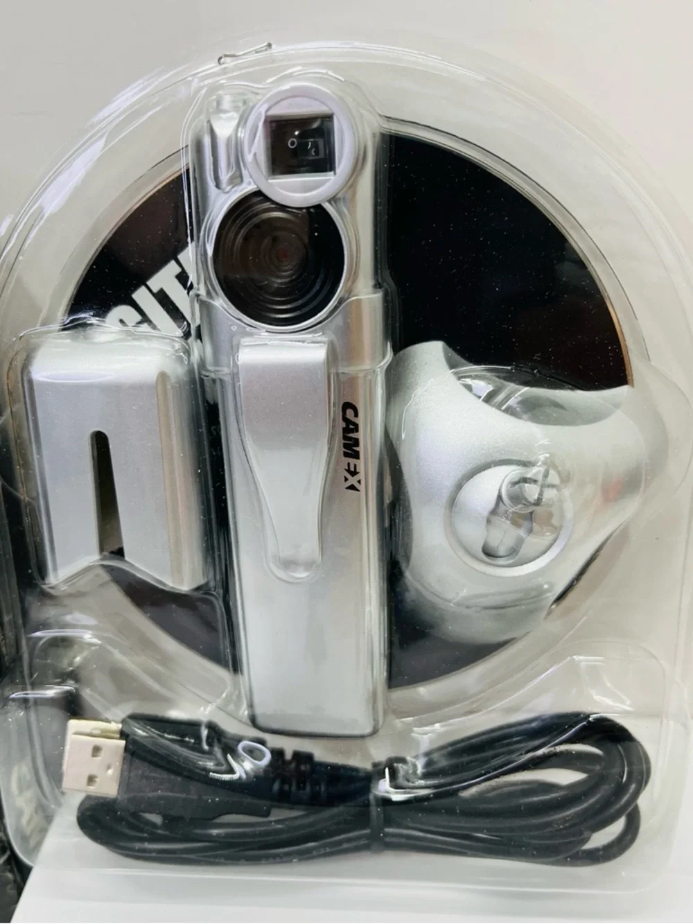 Silver Digital Camcorder with Accessories